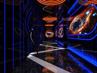 现代KTV过道3D模型下载